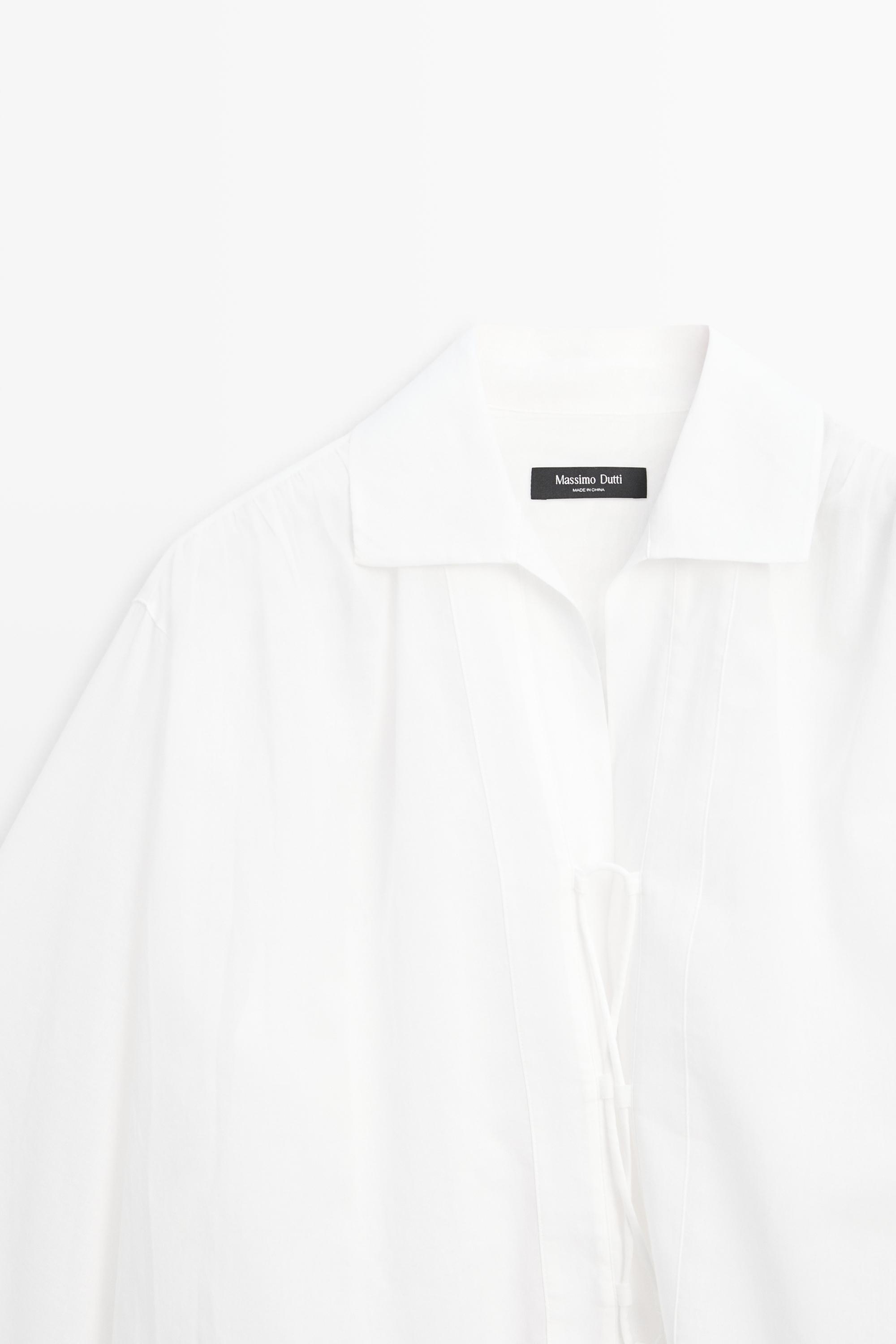 100% cotton shirt with fastening detail